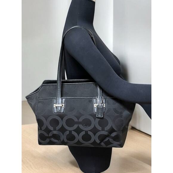 Coach F25501 Taylor OP Art Alexis Carry All Bag & Julia OP Art Wallet - Picture 10 of 14